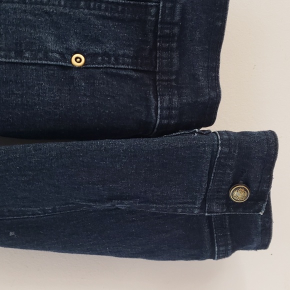 DG2 by Diane Gilman Classic Stretch Indigo Jeans Jacket - Size S - Picture 9 of 16